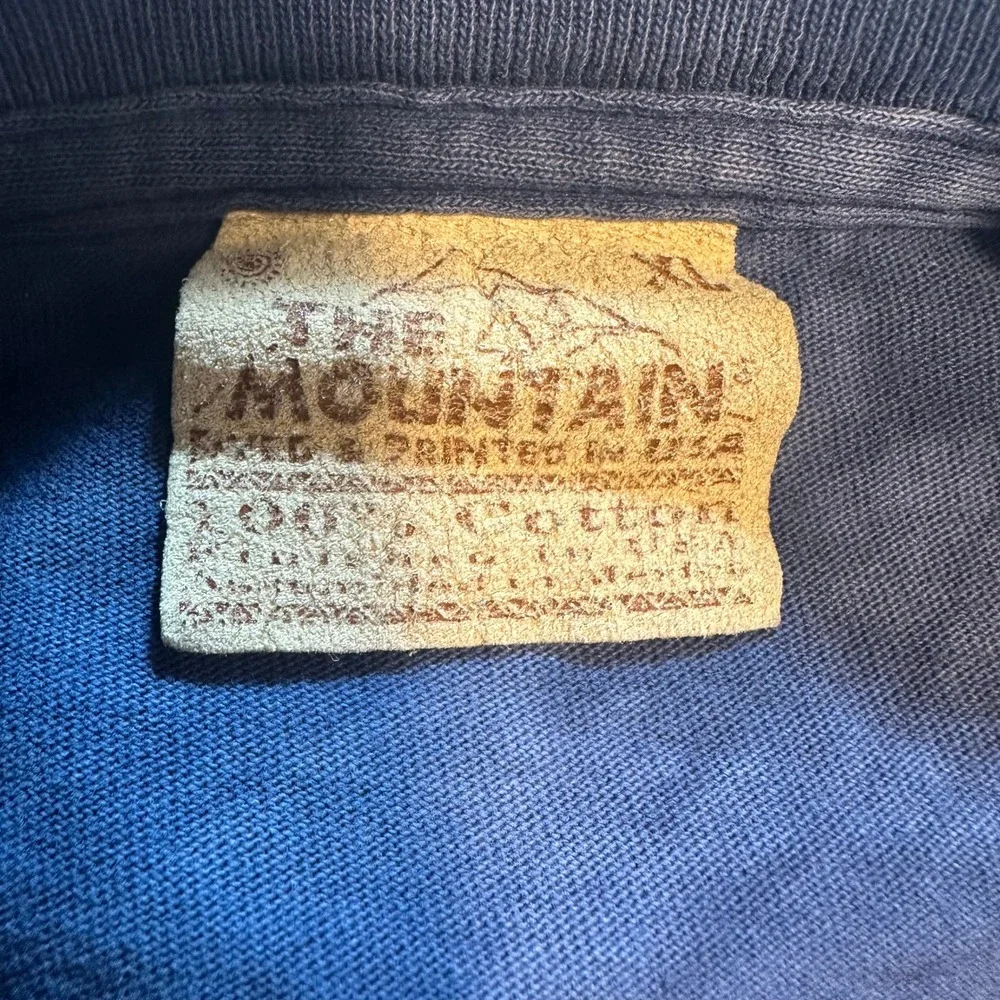 The Mountain Vintage Leather Tag Eagle American Flag T Shirt Tie Dye Mens‎ XL